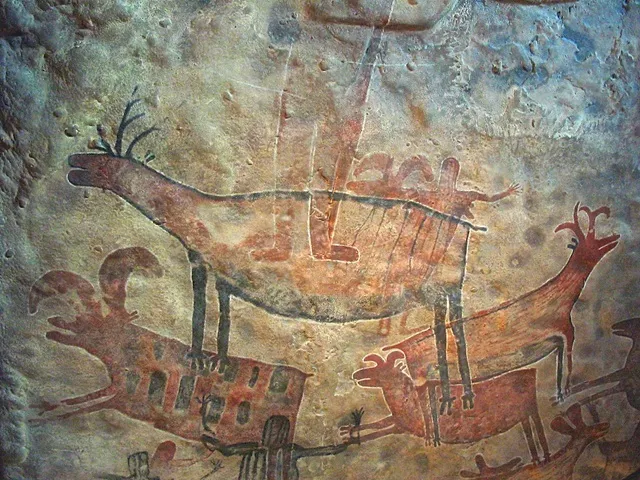 A photos of cave paintings